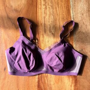 HoneyLove Womens Burgundy Crossover Bra Size M 36 B/C